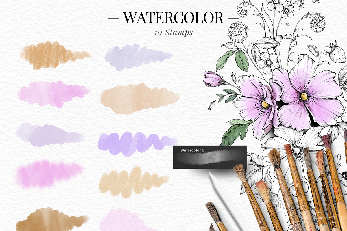 130 Tattoo Procreate Brushes, a Brush Add-On by LaurenceVArtiste (Photo 6 of 10)
