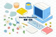 Isometric Eco Workspace – Vector Obj, a Work Illustration by murmur Design (Thumbnail 3 of 4)