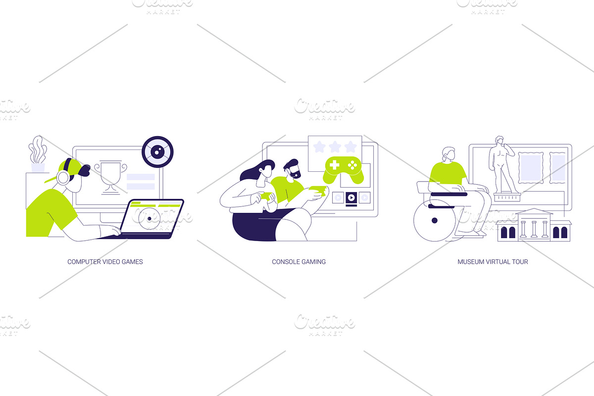 Non-immersive virtual reality, a Technology Illustration by Visual Generation