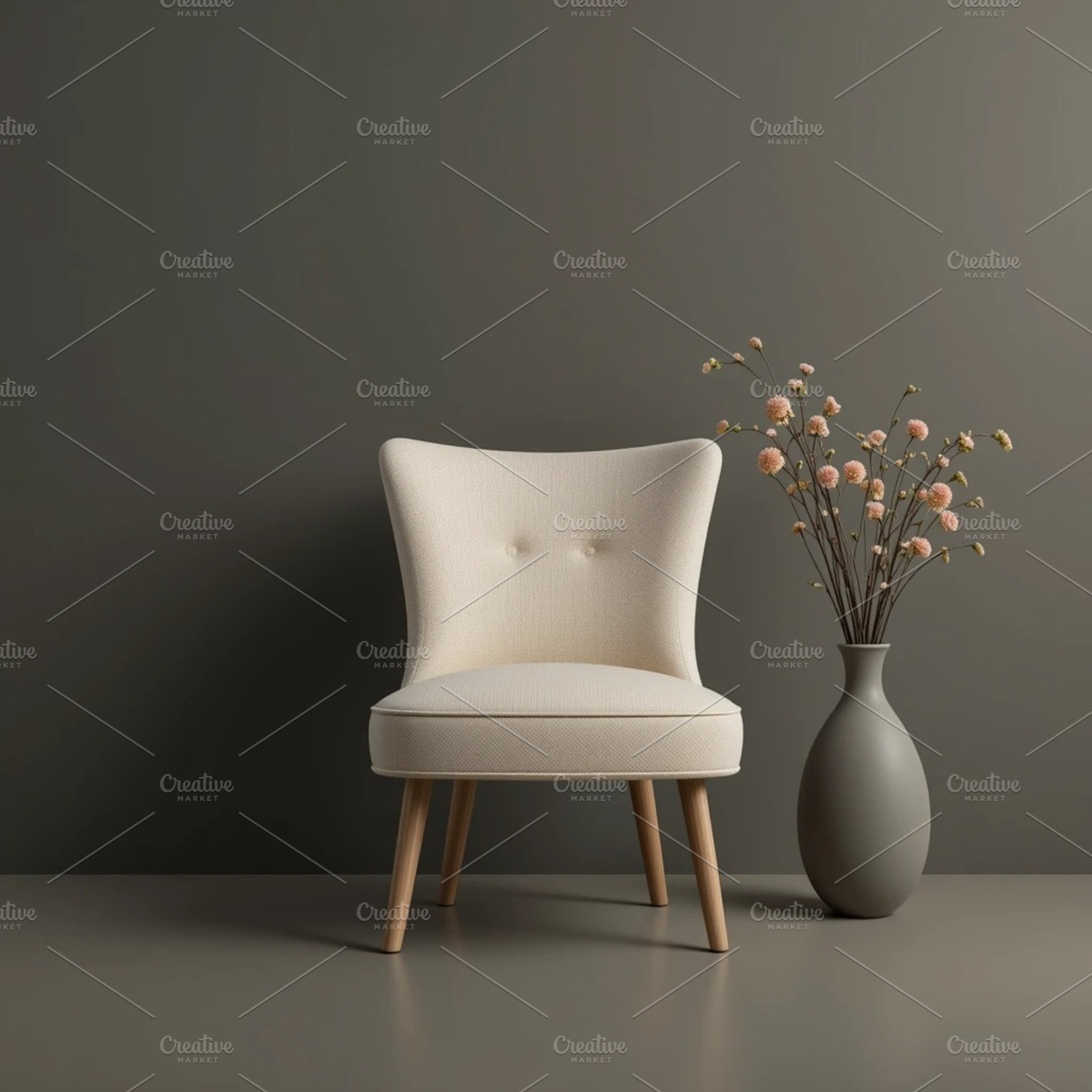 Still life photo chair and vase, an Architecture Photo by ComfortQ