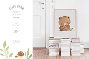 Bear watercolor clipart. Woodland, a Graphic by OlliArtDesign (Thumbnail 4 of 6)