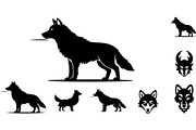 Alpha Wolf Silhouettes Bundle, an Animal Illustration by Designer_Momina (Thumbnail 2 of 21)