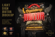 Light Sign Motorcycles Mockup, a Mockup by MDG (Thumbnail 1 of 8)