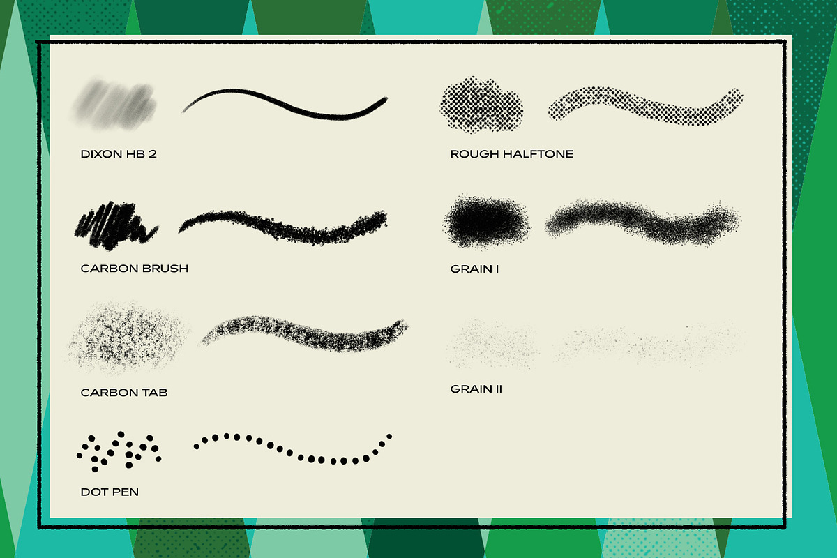 The Mid-Century Procreate Brush Pack, a Brush Add-On by RetroSupply Co. (Photo 12 of 12)