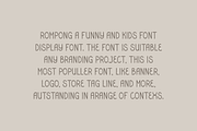 Rompong - Funny Font, a Sans Serif Font by Iqsiart Studio (Thumbnail 4 of 6)