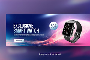 Smart Watch Facebook Cover Banner