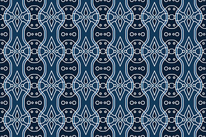 Abstract Line Art Blue Pattern, a Pattern Graphic by Mightyfire