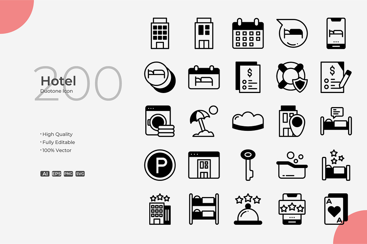 Hotel Duotone Icons, a Duotone Icon by Bloodline