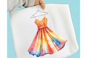Watercolor Summer Chic Clipart, an Illustration by designcity5 (Thumbnail 3 of 5)