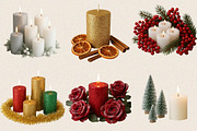 Christmas Glitter Candle Clipart Bun, an Illustration by SVGArt (Thumbnail 5 of 8)