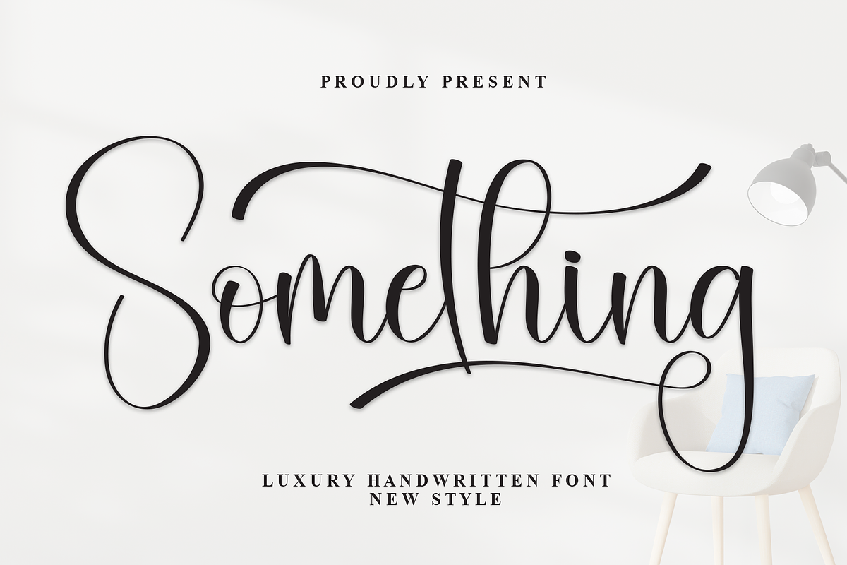 Something | Script Font, a Handwritten Font by Scratchones (Photo 1 of 9)