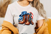 4th of July Cowgirl Boots Sublimatio, an Illustration by SVGArt (Thumbnail 3 of 6)