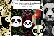 Panda Bear Retro Art Style Patterns, a Pattern Graphic by karenfoleyphoto (Thumbnail 1 of 10)