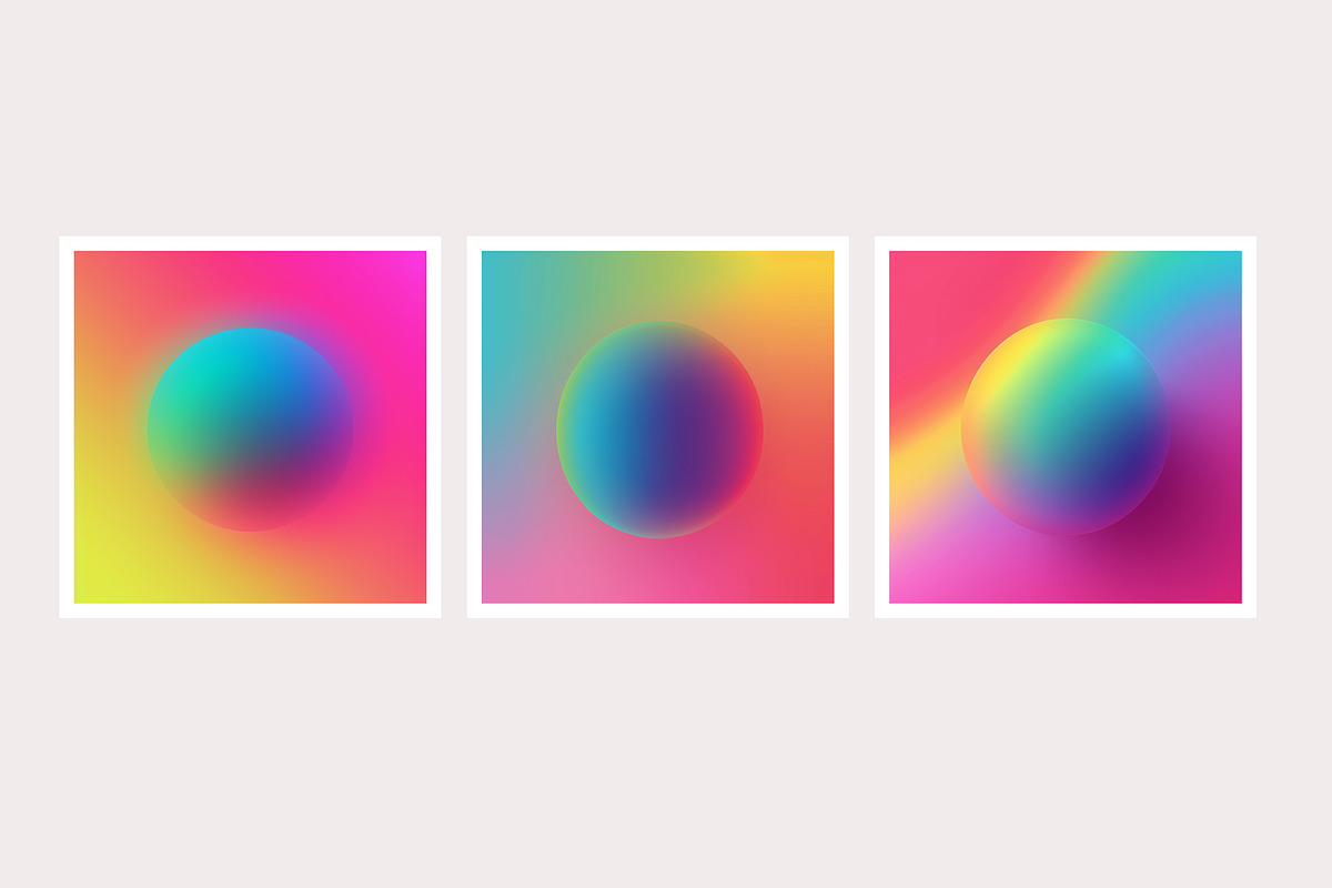Rare Co - Rainbow Gradient Spheres, a Background Graphic by milatovar (Photo 2 of 17)