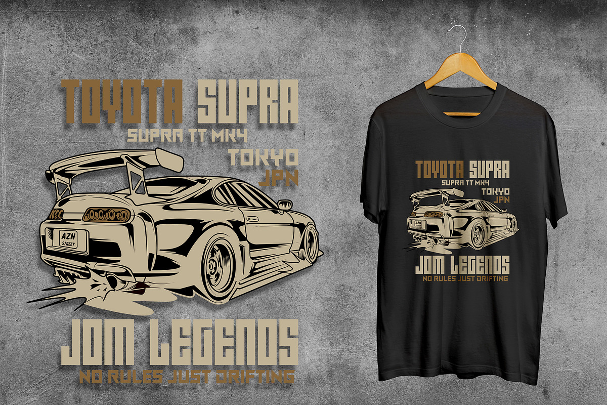 t-shirt design jdm car, a Pattern Graphic by borera studio (Photo 4 of 4)