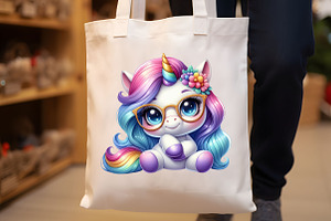 Unicorn With Glasses Clipart