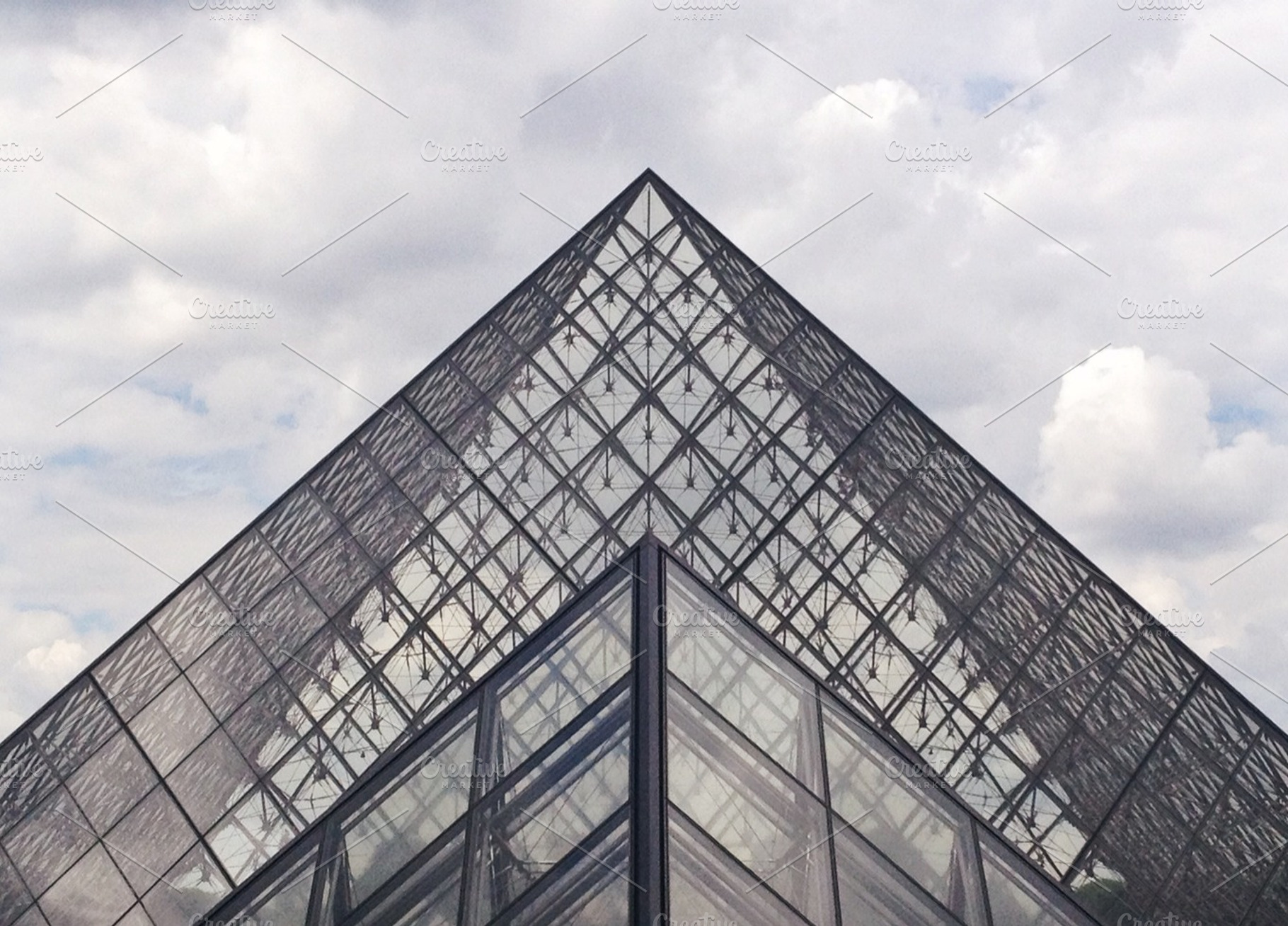 Louvre pyramids containing architecture, europe, and european, an Architecture Photo by Topographically