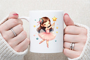Adorable Ballerina Girls Clipart Bun, an Illustration by Sublimation Artist (Thumbnail 5 of 6)