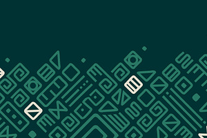 South America Latin Or Tiki Pattern, a Pattern Graphic by Black White Mouse Design