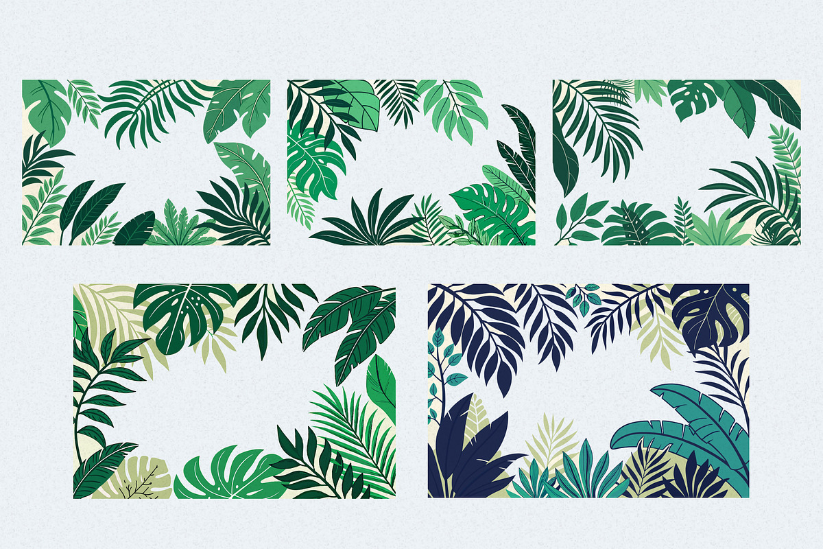 Green Leaves Watercolor Clipart, an Illustration by Helospace (Photo 4 of 10)
