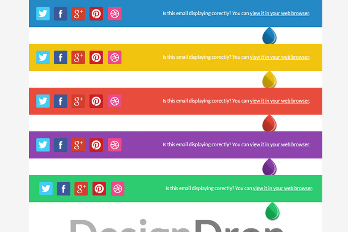 Flat Newsletter Template, a Websites & App Template by Crazyleaf (Photo 1 of 5)