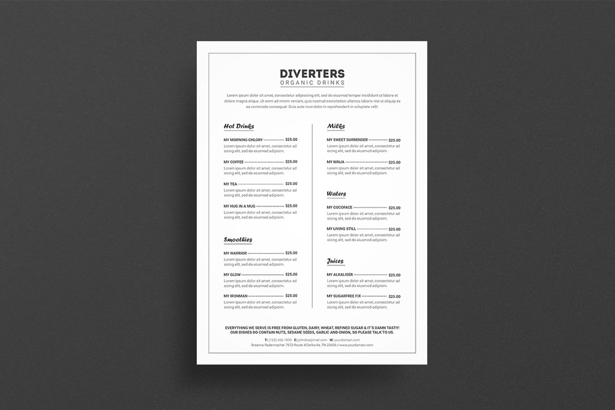 Food Menu, a Templates & Theme by Diverter (Photo 2 of 3)
