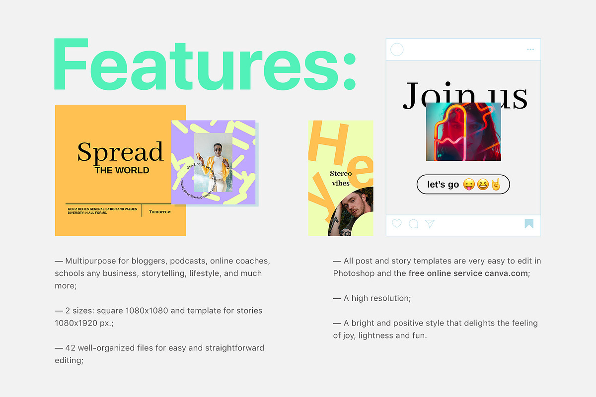 Instagram Templates | Canva, a Social Media Template by BigWeek (Photo 7 of 9)