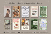 Sage Boho Pinterest Canva Templates, a Social Media Template by Made by Melody (Thumbnail 2 of 7)