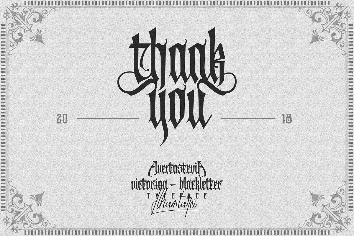 Avertastevia for Tattoo & Liquor, a Blackletter Font by ilhamtaro (Photo 15 of 15)