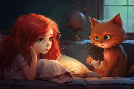 girl with a cat, a Photo by Pictures for you!!!!!!!!!