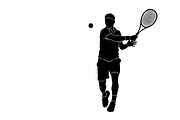 A dynamic Tennis Player Silhouettes, an Illustration by Amazin_art (Thumbnail 31 of 31)