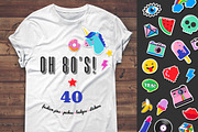 Pop Art 80's patches and stickers, an Emoji Icon by Marish (Thumbnail 4 of 6)