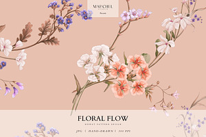 Floral Flow, Romantic Repeat Pattern