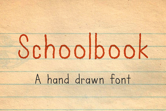 Schoolbook — A hand drawn font preview 5