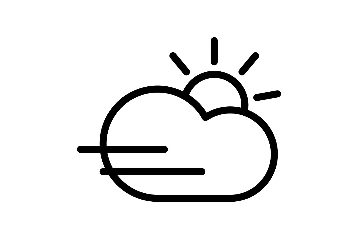 Fog Day icon, an Outline Icon by Sumberpangan