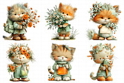 Whimsical Summer Cats Clipart, an Illustration by Daily.Designs (Thumbnail 7 of 8)