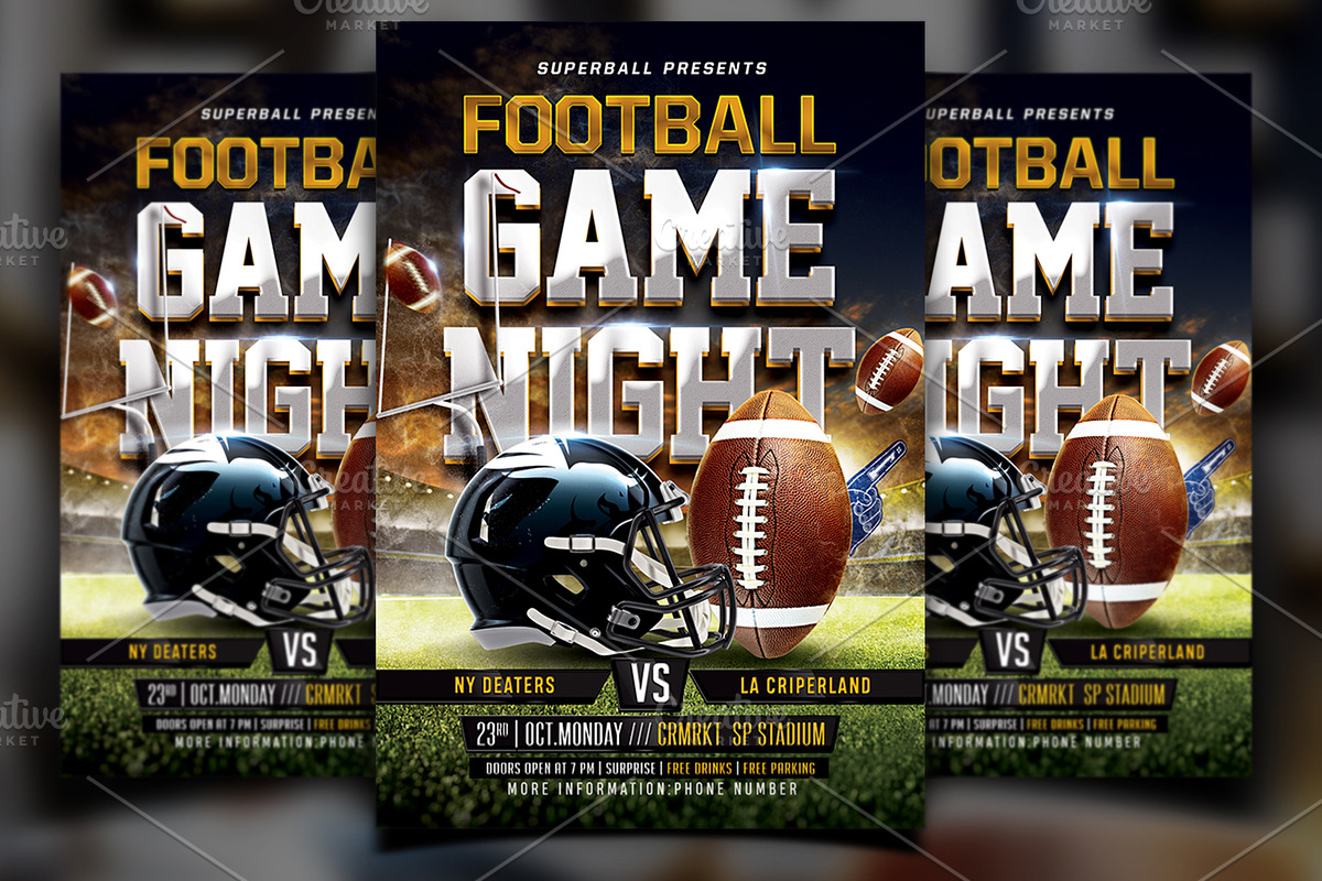 American Football Flyer, a Flyer Template by Basez Flyers (Photo 1 of 3)