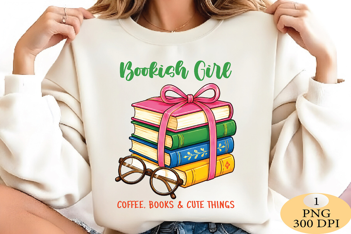Bookish Girl PNG, a Seasonal Illustration by Daily.Designs (Photo 2 of 5)