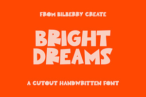 Bright Dreams Cutout Font