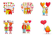 Vintage Cute Valentine's Day Clipart, an Illustration by CreationArt (Thumbnail 2 of 7)