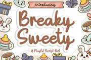Breaky Sweety, a Script Font by Bayuktx (Thumbnail 1 of 7)