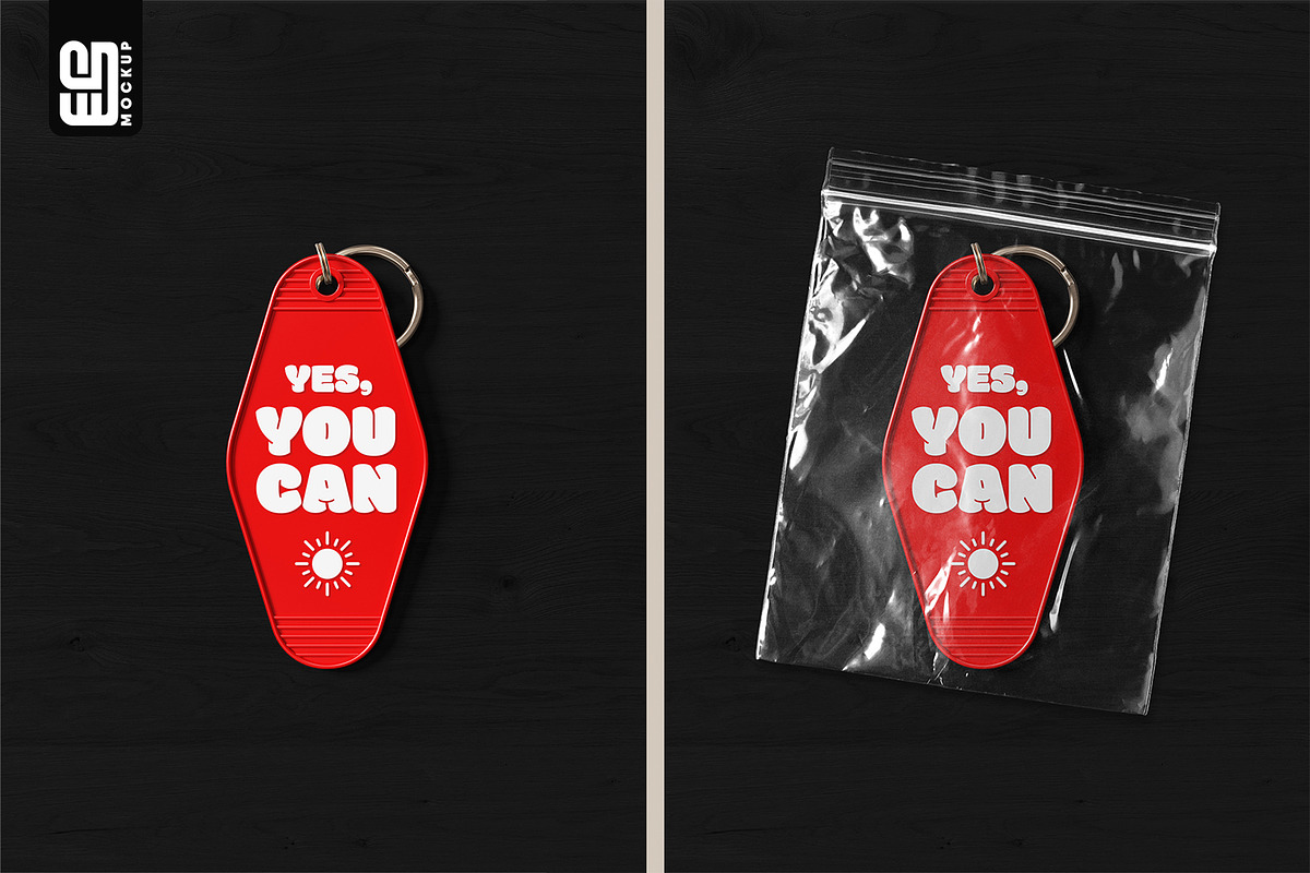 Motel Keychain in Packaging Mockup, an Advertising Mockup by SD Mockup (Photo 4 of 5)
