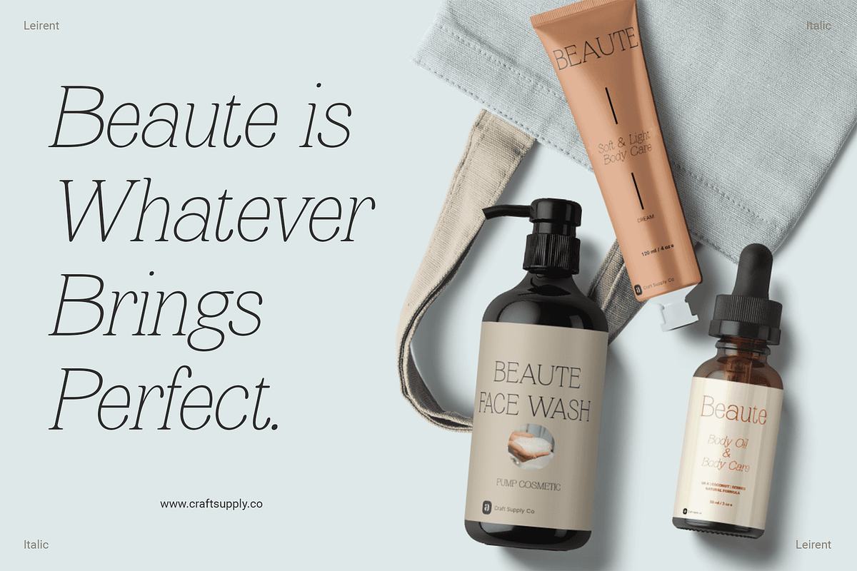Leirent – Elegant Serif, a Serif Font by Craft Supply Co. (Photo 6 of 8)