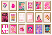 Trendy Pink Preppy Wall Art Prints, a Wallpaper Photo by Chipshpow Graphics (Thumbnail 8 of 10)
