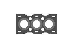 Gasket Flat Icon, a Duotone Icon by Pexelpy