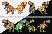 Roaring Dinosaur Clipart, a Graphic by Artnoy (Thumbnail 2 of 5)