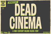 Dead Cinema - Movie Poster Font, a Sans Serif Font by Remedy667 (Thumbnail 1 of 5)