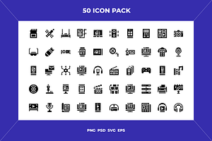Multimedia icons, an Outline Icon by Wencory