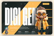 NFT Marketplace Hero Section Design, an UI Kit Template by nwdigitalstore (Thumbnail 1 of 3)