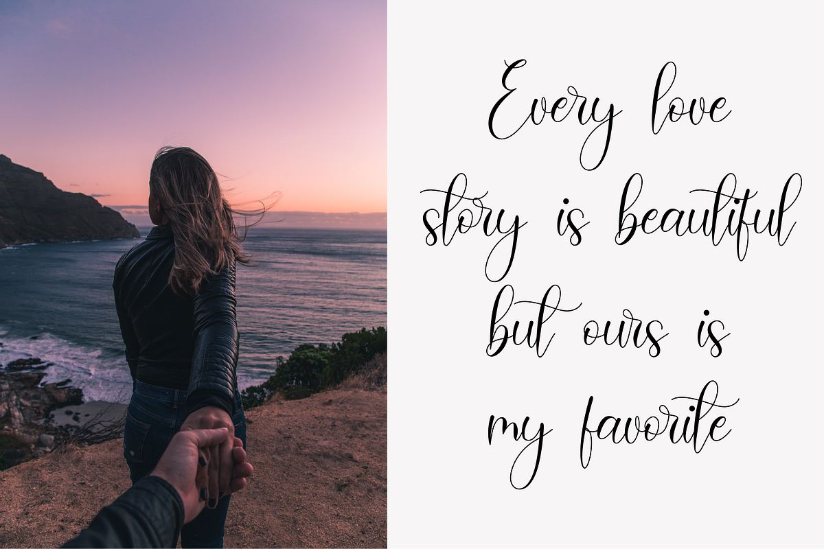Amadea Script, a Script Font by Nissa Studio (Photo 9 of 12)